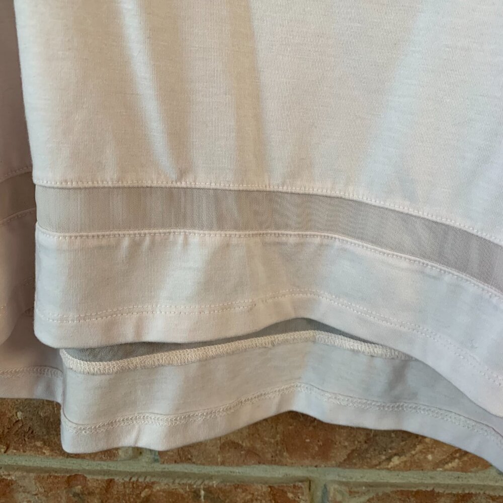 Athleta Essence Mesh Trim Women's Pale Pink XX-Small Sleeveless Tank Top EUC - Picture 7 of 11